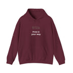 Eram Gothic Logo Hoodie — "Print it your way" White Pullover