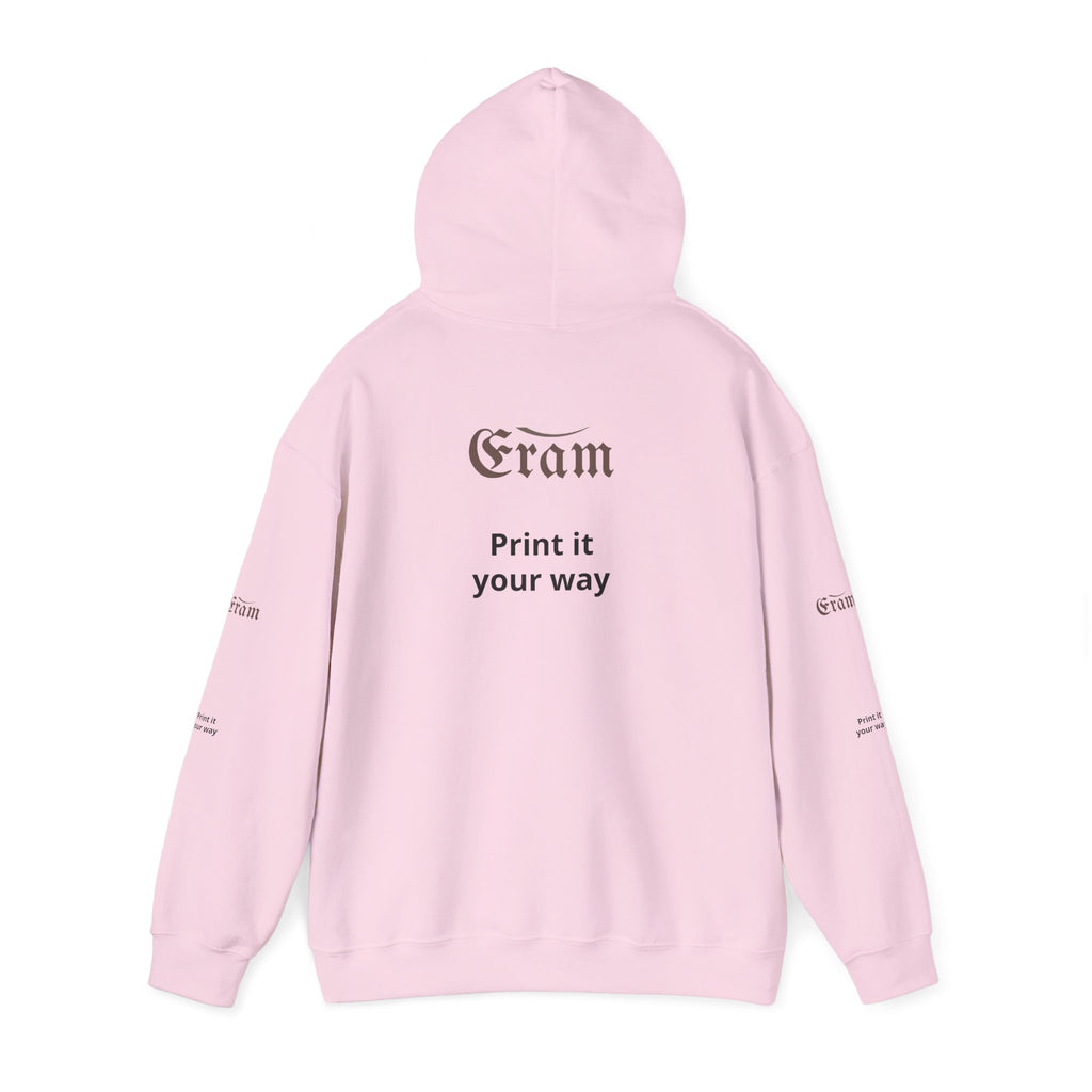 Eram Gothic Logo Hoodie — "Print it your way" White Pullover