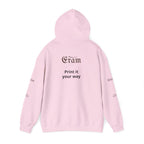 Eram Gothic Logo Hoodie — "Print it your way" White Pullover