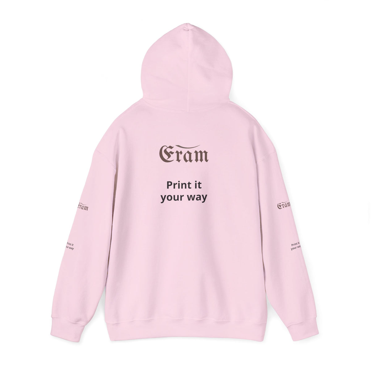 Eram Gothic Logo Hoodie — "Print it your way" White Pullover