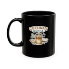 Caffeinate & Chill Ceramic Coffee Mug — Cozy Book Lover Gift