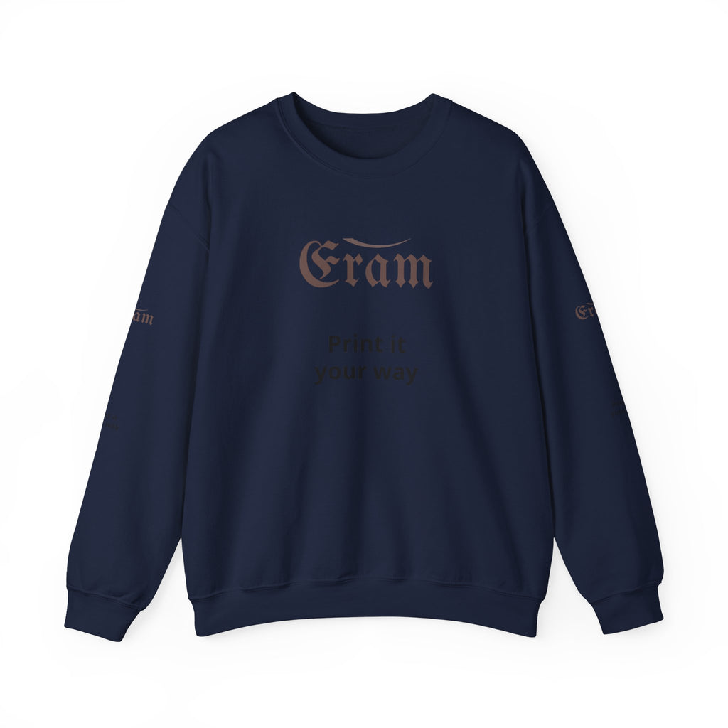 Crewneck Sweatshirt — 'Eram' Gothic Logo Print
