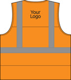 Hi Vis Safety Vest, Breathable Mesh with Reflective Strips, ANSI Class 2, for Construction and Road Work, Sizes S-5XL