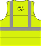 Hi Vis Safety Vest, Breathable Mesh with Reflective Strips, ANSI Class 2, for Construction and Road Work, Sizes S-5XL