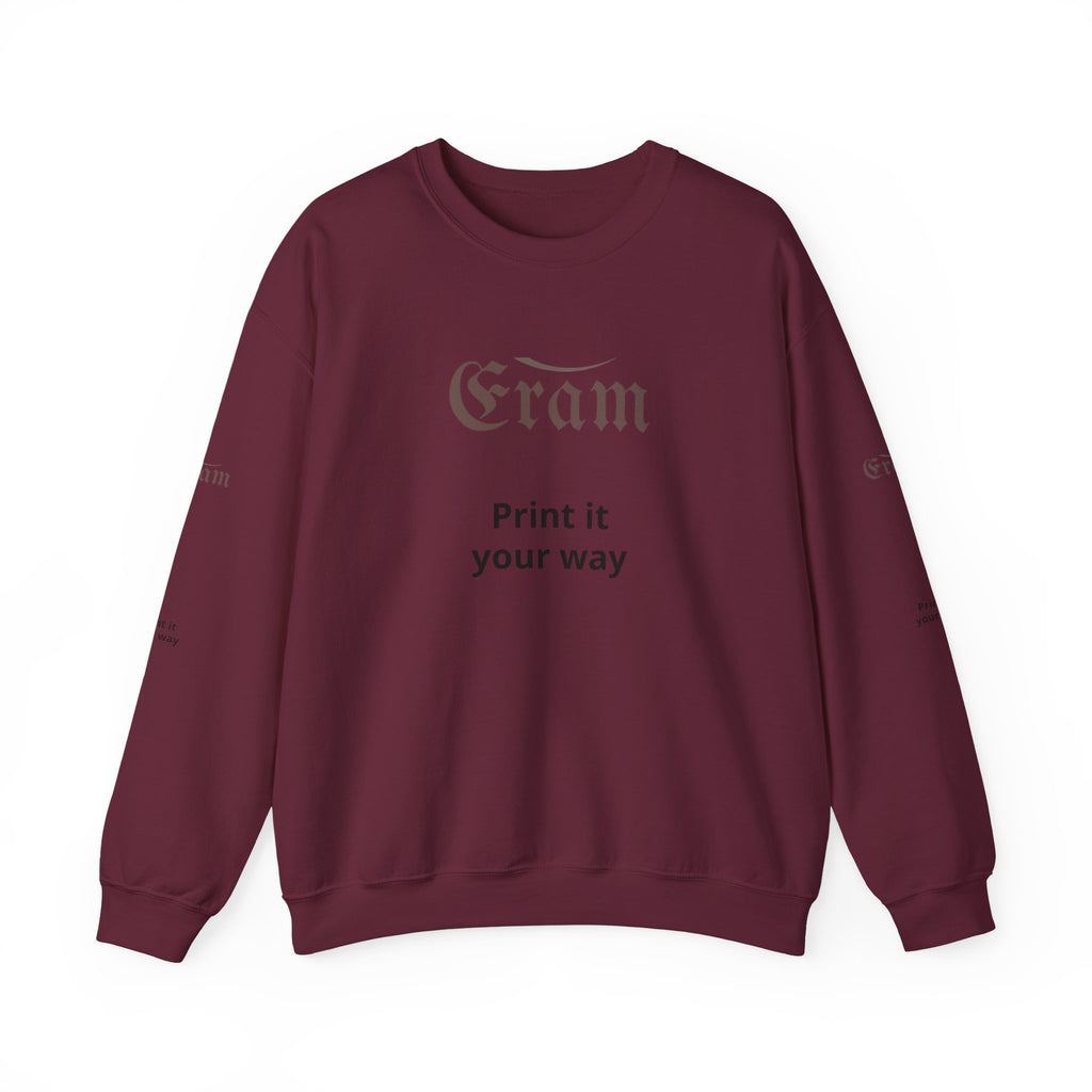 Crewneck Sweatshirt — 'Eram' Gothic Logo Print