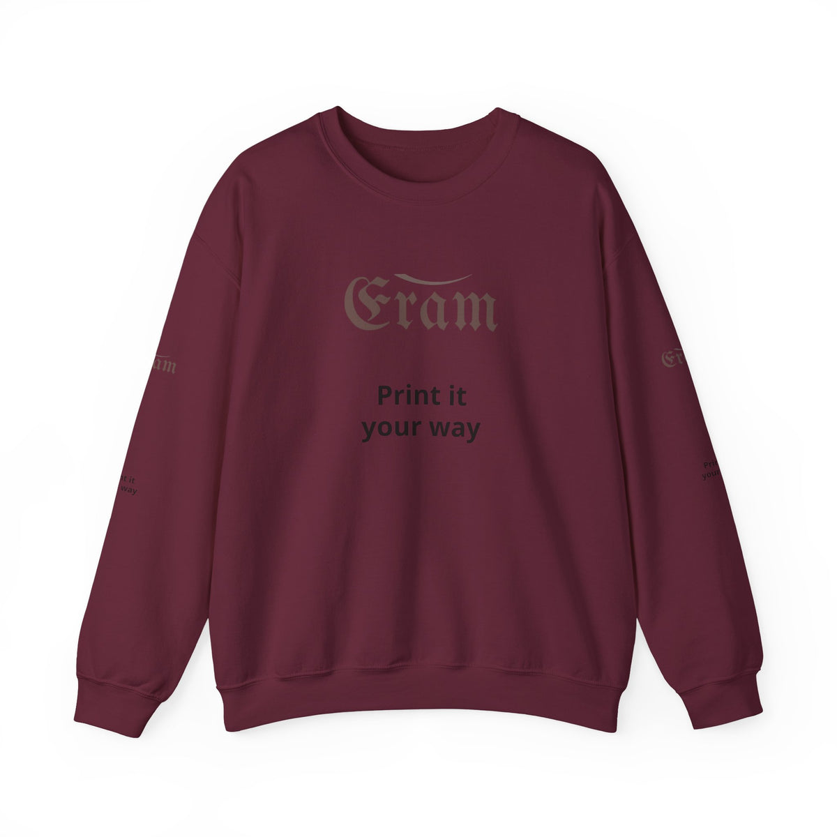 Crewneck Sweatshirt — 'Eram' Gothic Logo Print