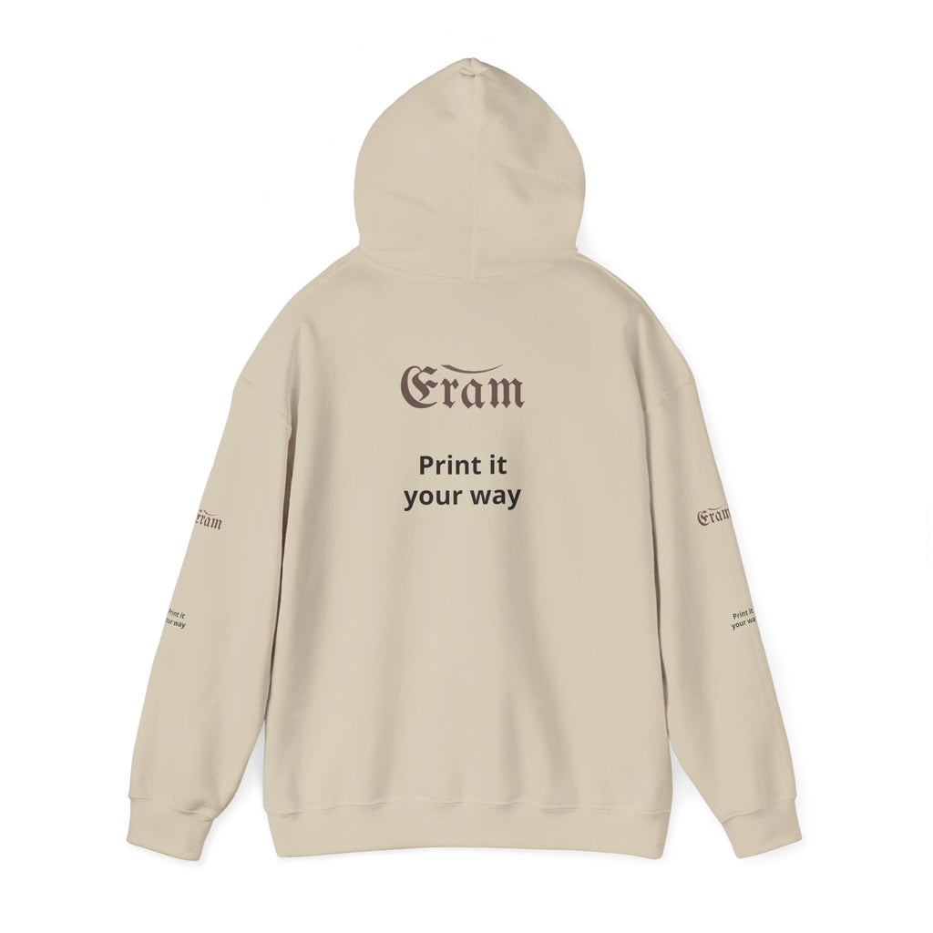 Eram Gothic Logo Hoodie — "Print it your way" White Pullover