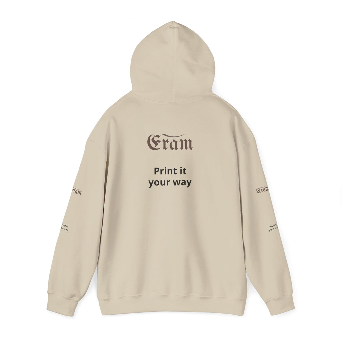 Eram Gothic Logo Hoodie — "Print it your way" White Pullover