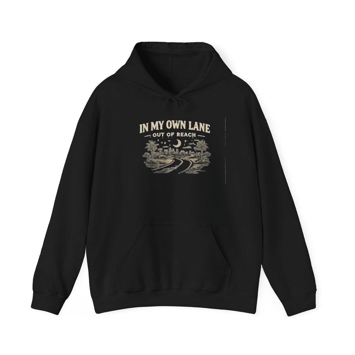 Hoodie - "On My Own Lane But My Mama Still Proud" Vintage Road Graphic Hoodie
