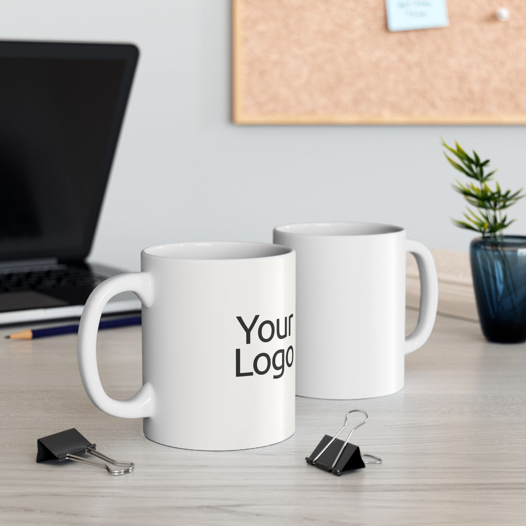 Custom Ceramic Coffee Mug, Glossy White Finish, Personalized Gift for Home and Office, 11oz or 15oz