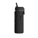 20oz Pink 'School is My Side Quest' Mini Water Bottle - Straw Top, Cute Student Hydration Bottle