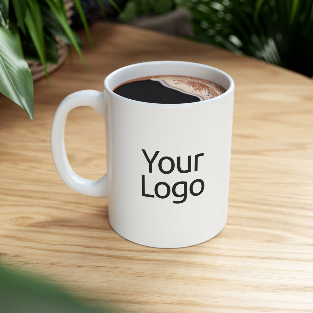 Custom Ceramic Coffee Mug, Glossy White Finish, Personalized Gift for Home and Office, 11oz or 15oz