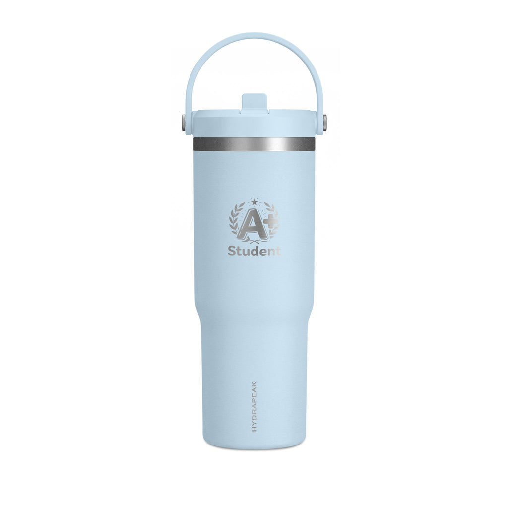 Student A+ Floral Tumbler 32oz — Insulated Travel Water Bottle