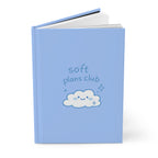 Soft Plans Club Hardcover Journal — Kawaii Cloud Notebook for Gentle Planning & Self-Care