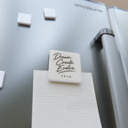 Inspirational 'Dream Create Evolve' Porcelain Square Magnet