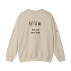 Crewneck Sweatshirt — 'Eram' Gothic Logo Print