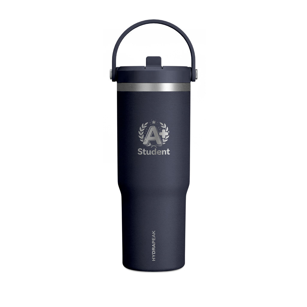 Student A+ Floral Tumbler 32oz — Insulated Travel Water Bottle