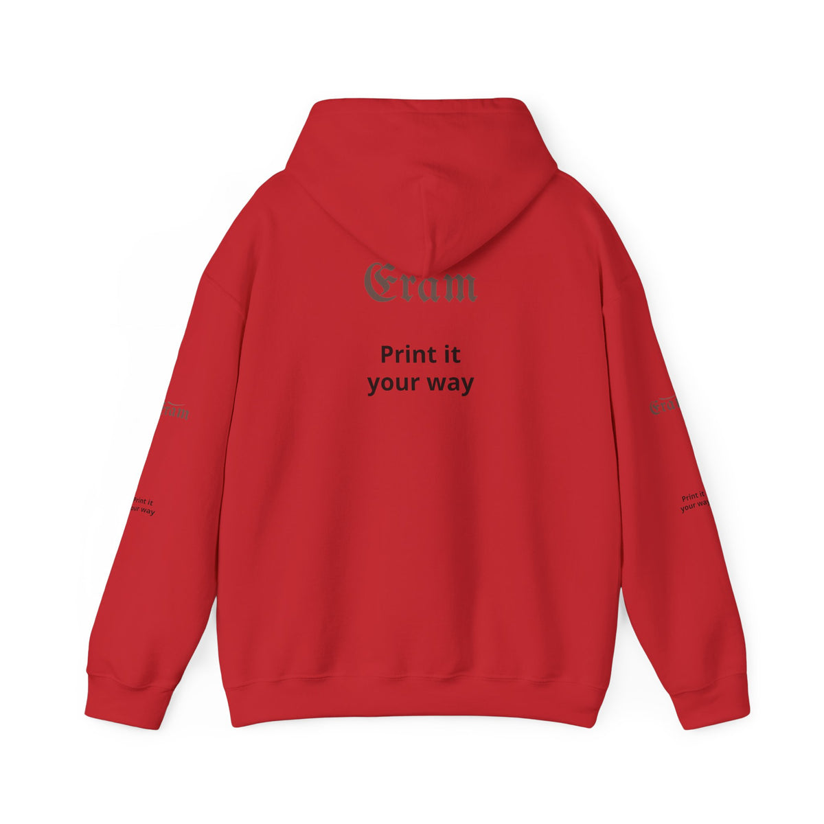 Eram Gothic Logo Hoodie — "Print it your way" White Pullover