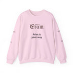 Crewneck Sweatshirt — 'Eram' Gothic Logo Print