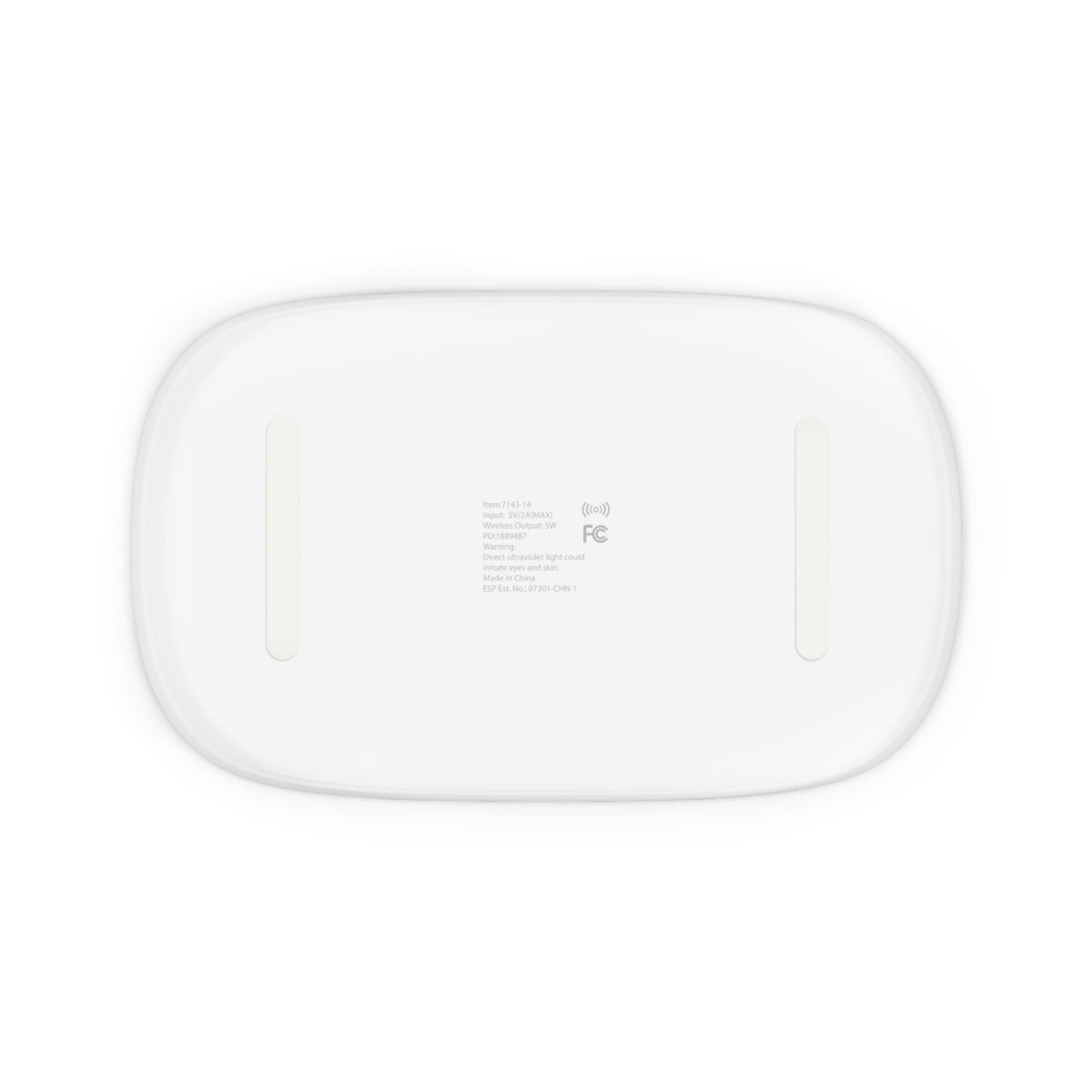 UV Phone Sanitizer Box with Wireless Charger, 2-in-1 Qi Charging Pad, for Home and Office, Fits Most Smartphones