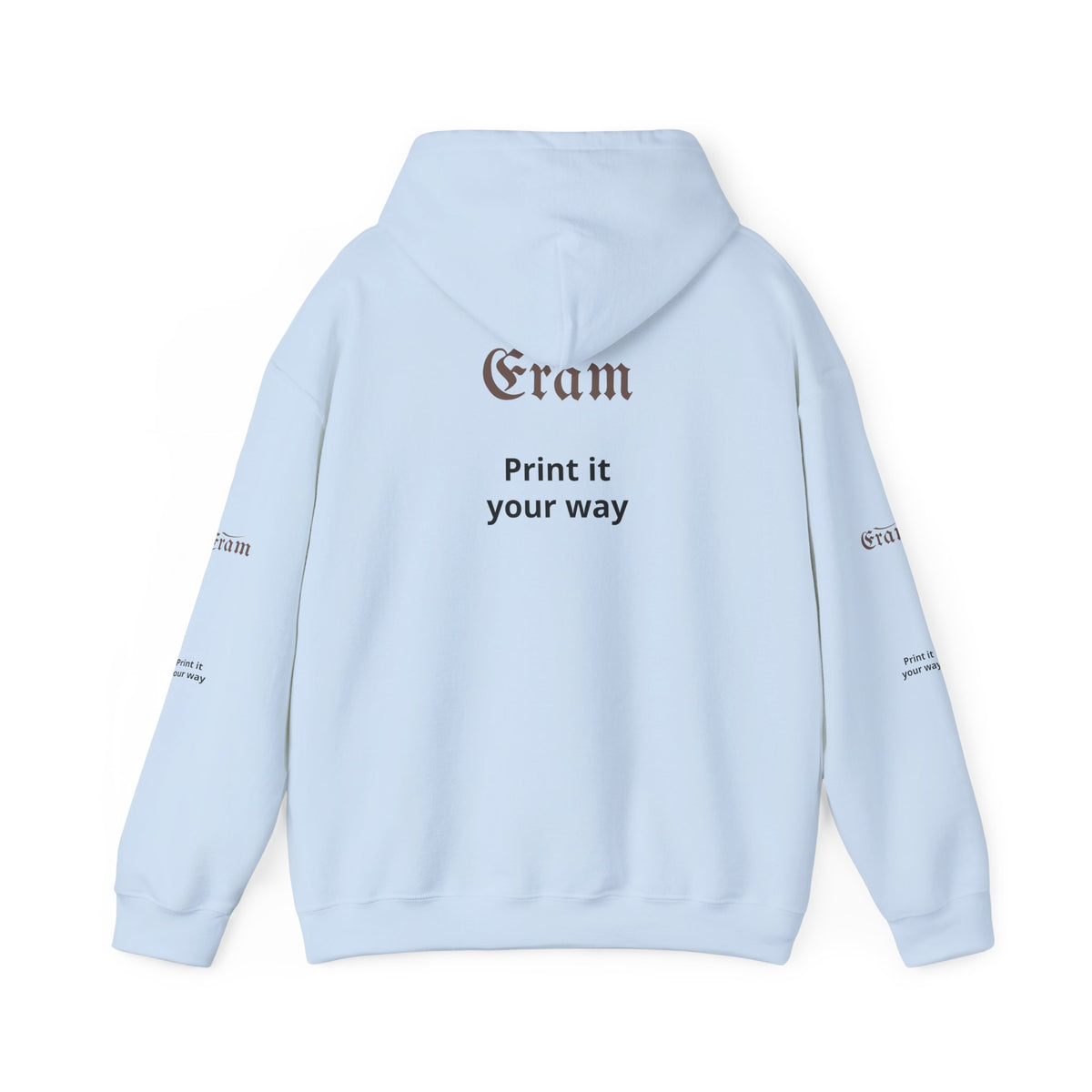 Eram Gothic Logo Hoodie — "Print it your way" White Pullover