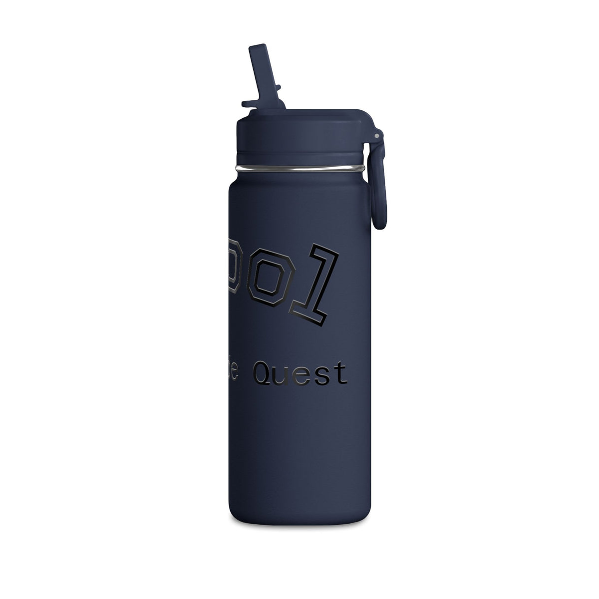 20oz Pink 'School is My Side Quest' Mini Water Bottle - Straw Top, Cute Student Hydration Bottle