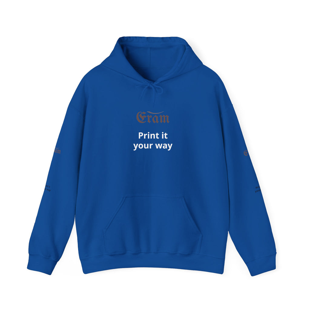 Eram Gothic Logo Hoodie — "Print it your way" White Pullover