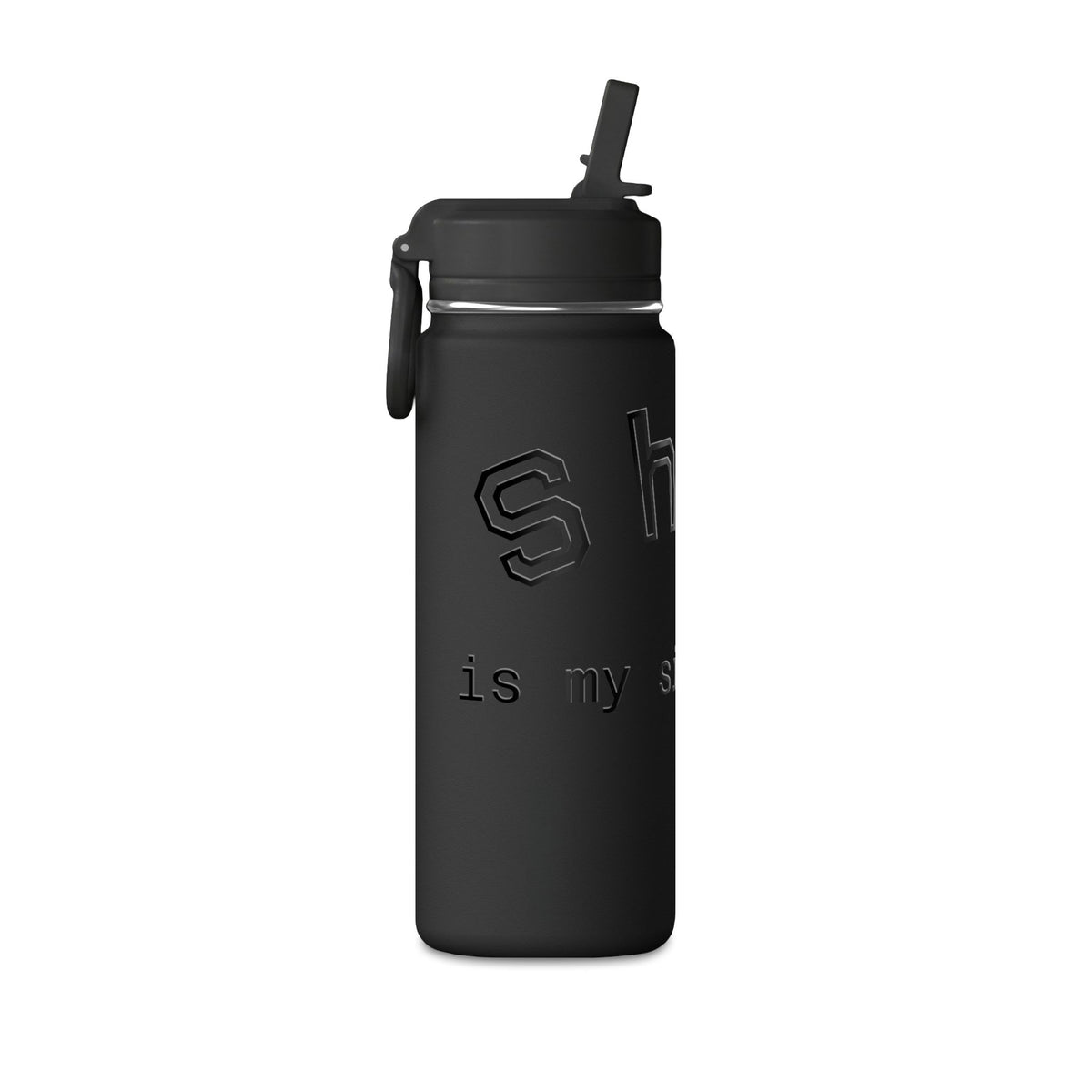 20oz Pink 'School is My Side Quest' Mini Water Bottle - Straw Top, Cute Student Hydration Bottle