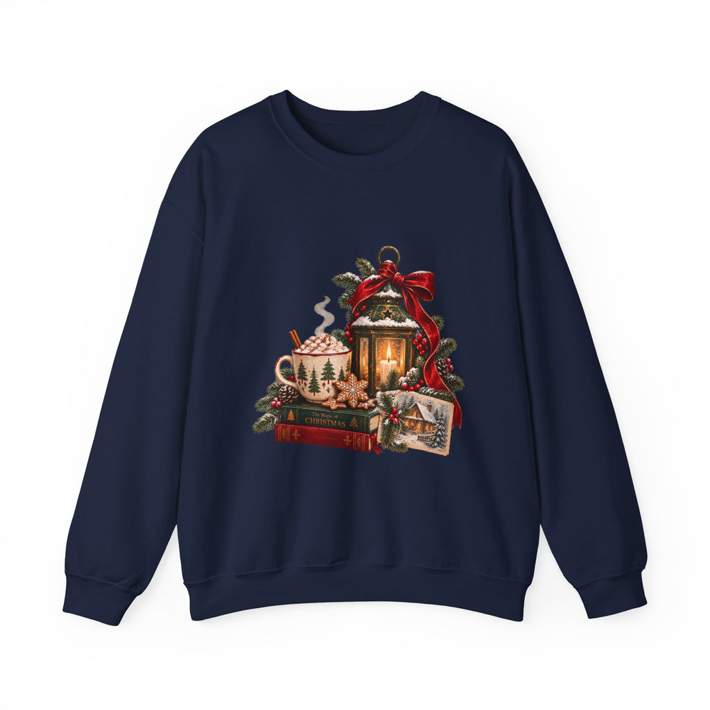 Cozy Holiday Lantern Christmas Sweatshirt — Vintage Winter Scene Crewneck