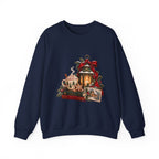 Cozy Holiday Lantern Christmas Sweatshirt — Vintage Winter Scene Crewneck