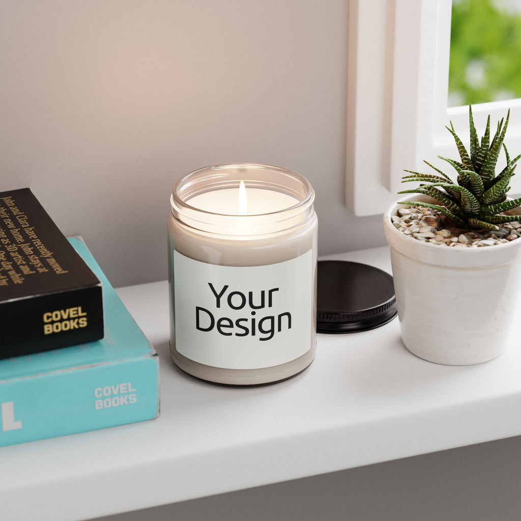 Personalized Soy Candle, Scented Hand-Poured Jar Candle with Custom Label, Gift for Birthdays and Weddings, 8oz