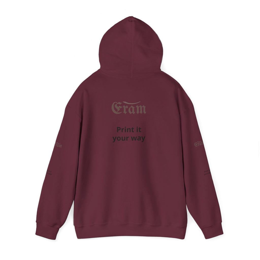 Eram Gothic Logo Hoodie — "Print it your way" White Pullover