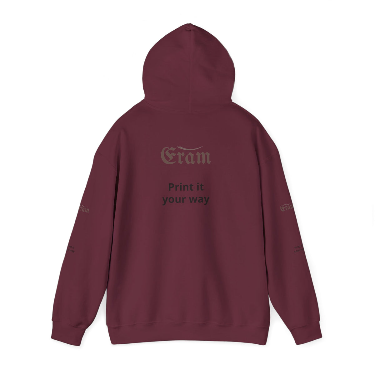 Eram Gothic Logo Hoodie — "Print it your way" White Pullover