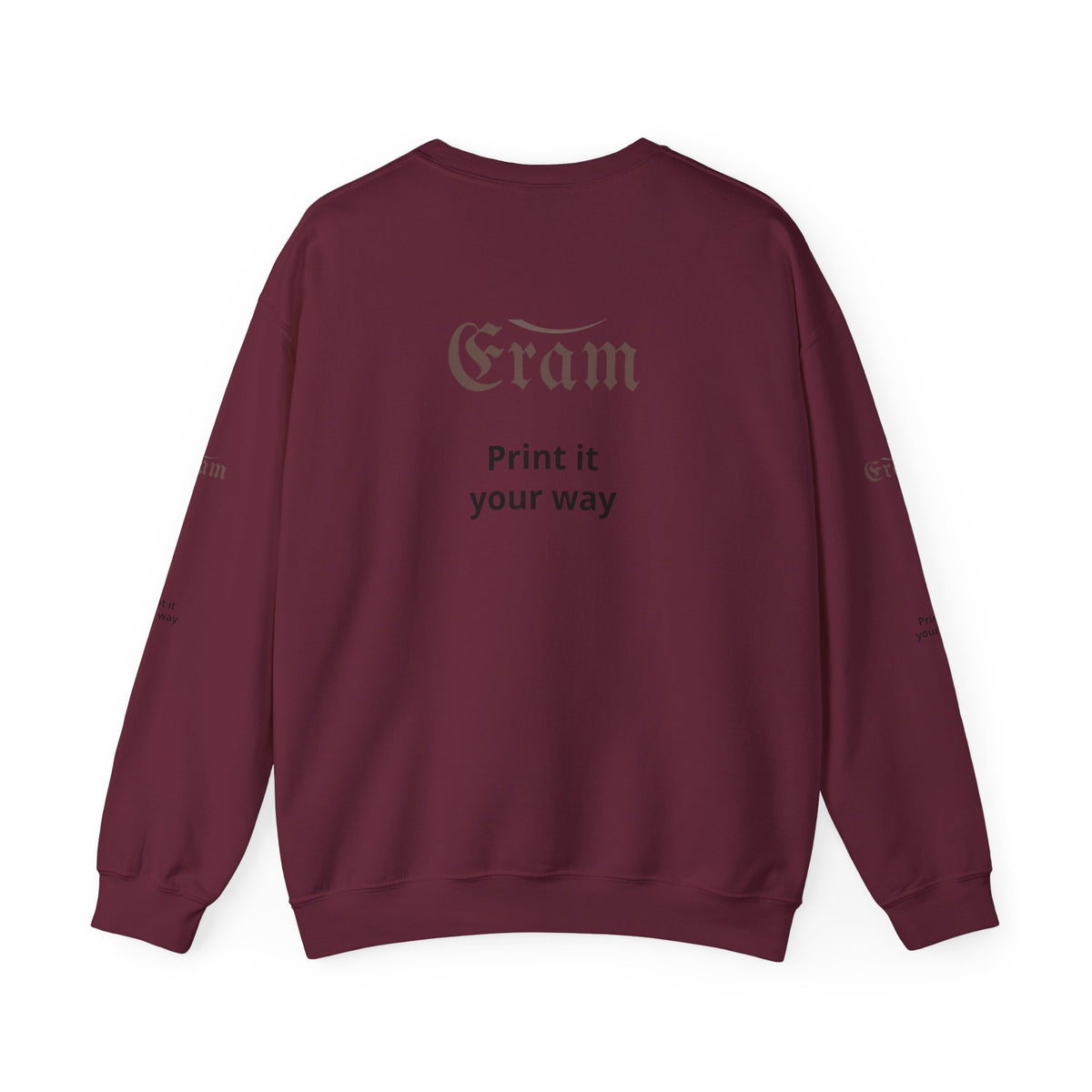 Crewneck Sweatshirt — 'Eram' Gothic Logo Print