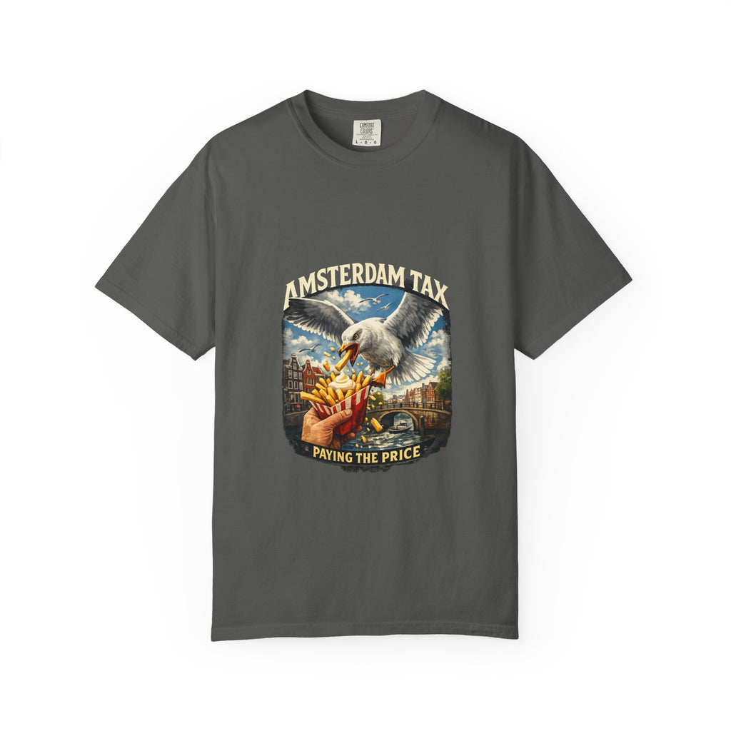 Amsterdam Tax Graphic T-Shirt — "Paying the Price" Vintage Dove Design