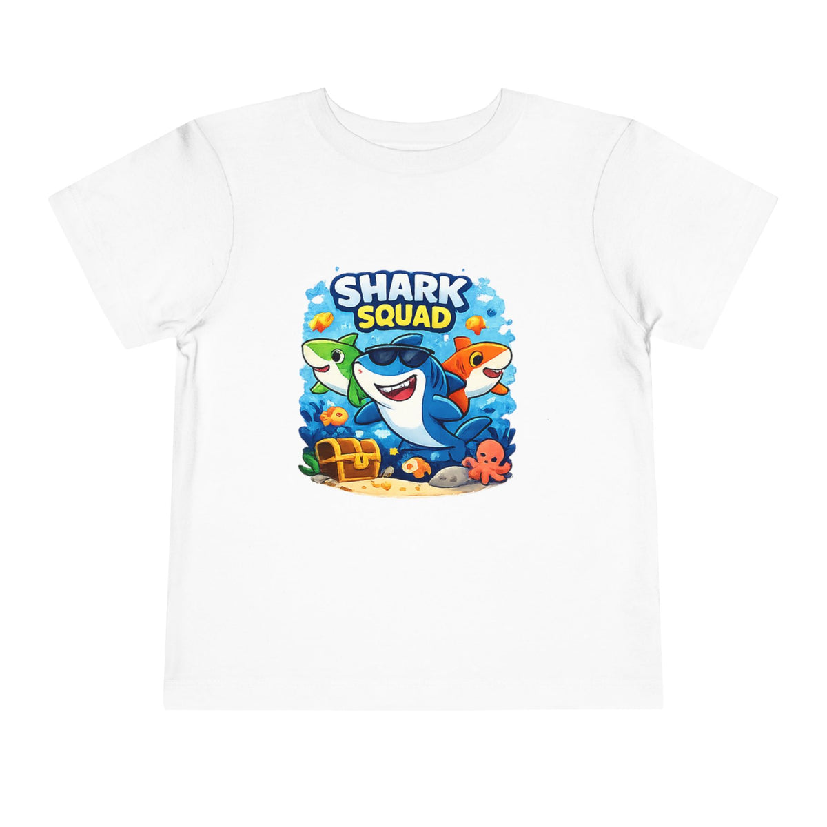 Toddler Shark Squad Tee — Cute Cartoon Underwater Tee for Kids