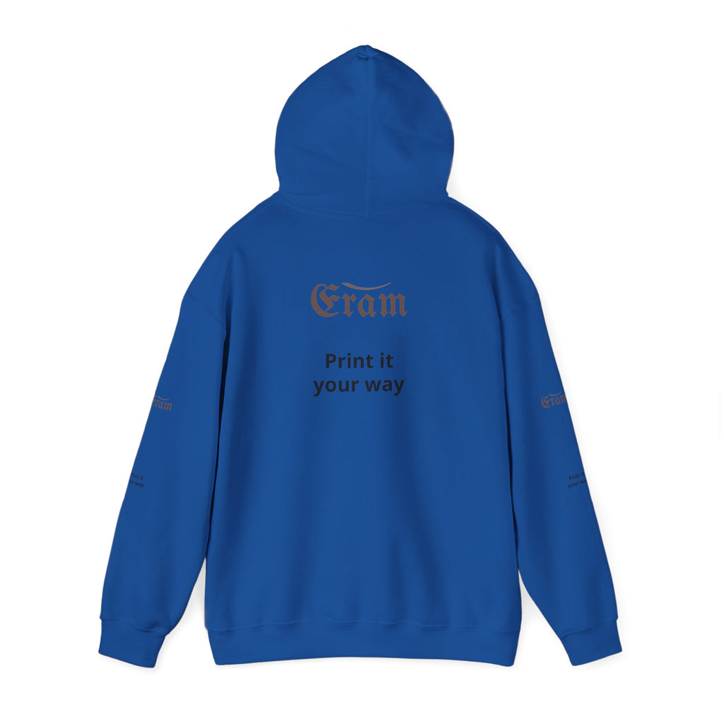 Eram Gothic Logo Hoodie — "Print it your way" White Pullover