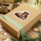 Christmas Cozy Sticker - Hot Cocoa, Lantern & Holiday Books Kiss-Cut Vinyl