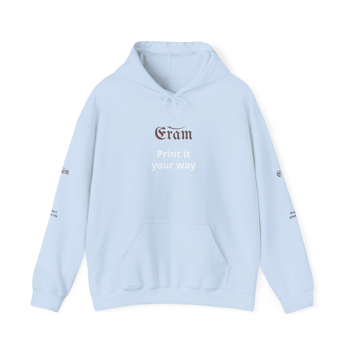 Eram Gothic Logo Hoodie — "Print it your way" White Pullover