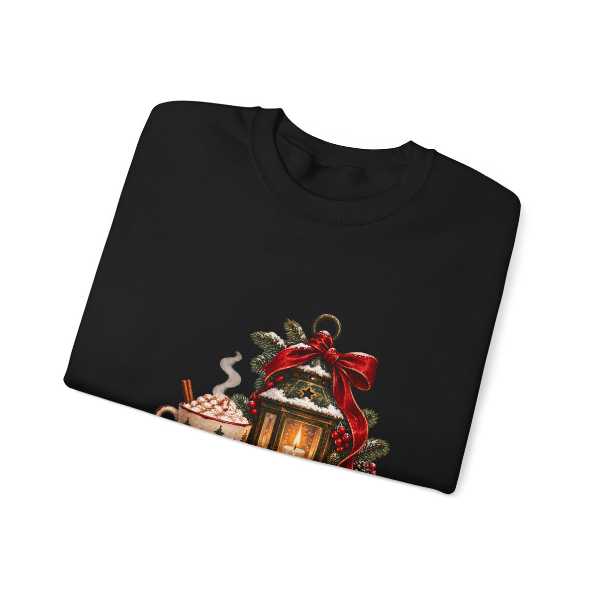 Cozy Holiday Lantern Christmas Sweatshirt — Vintage Winter Scene Crewneck