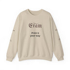 Crewneck Sweatshirt — 'Eram' Gothic Logo Print