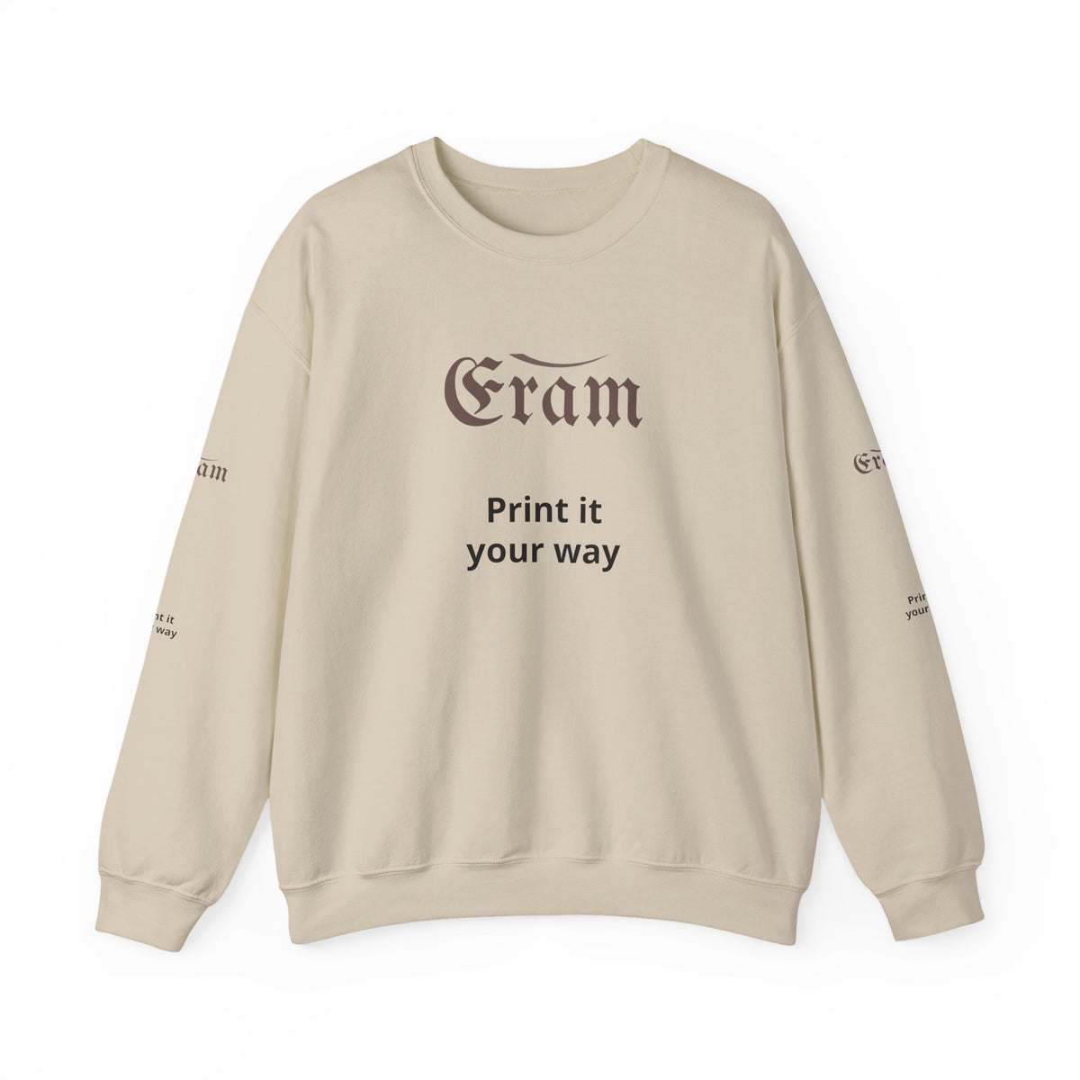 Crewneck Sweatshirt — 'Eram' Gothic Logo Print