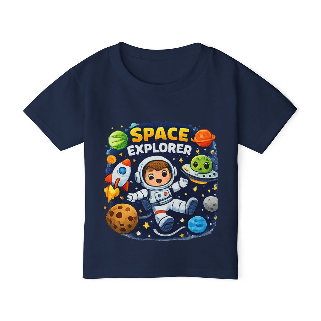 Toddler T-Shirt — Space Explorer Graphic (Astronaut, Planets & Rocket)