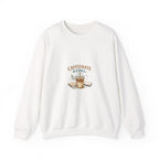 Caffeinate & Chill Crewneck Sweatshirt — Cozy Coffee Lover Pullover