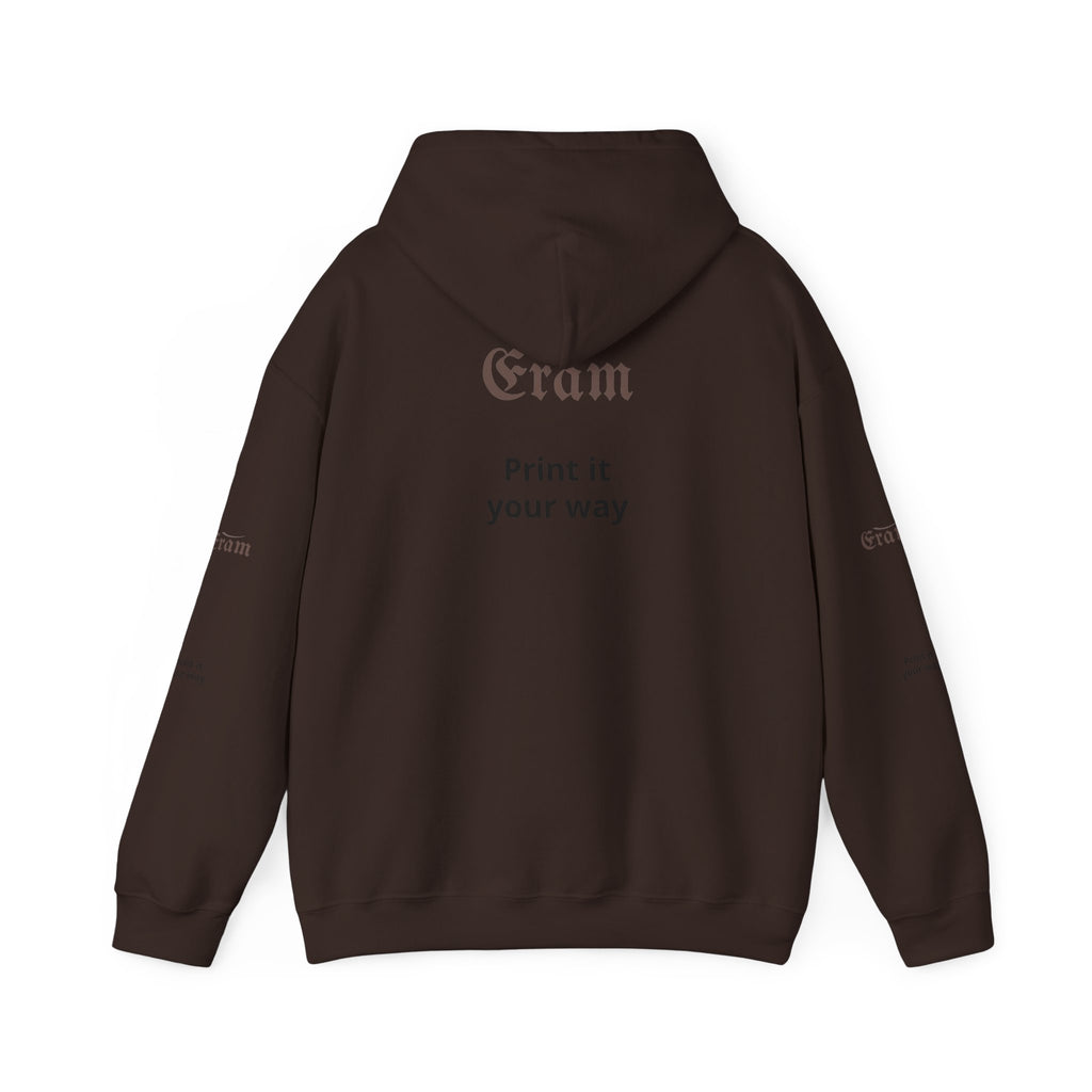 Eram Gothic Logo Hoodie — "Print it your way" White Pullover