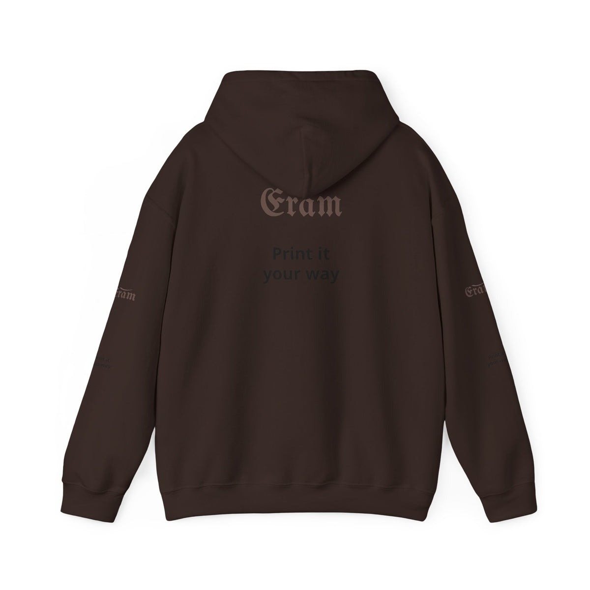Eram Gothic Logo Hoodie — "Print it your way" White Pullover