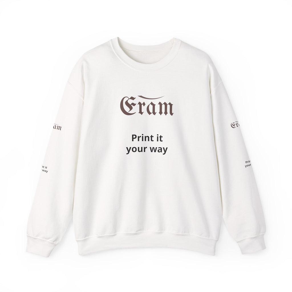 Crewneck Sweatshirt — 'Eram' Gothic Logo Print