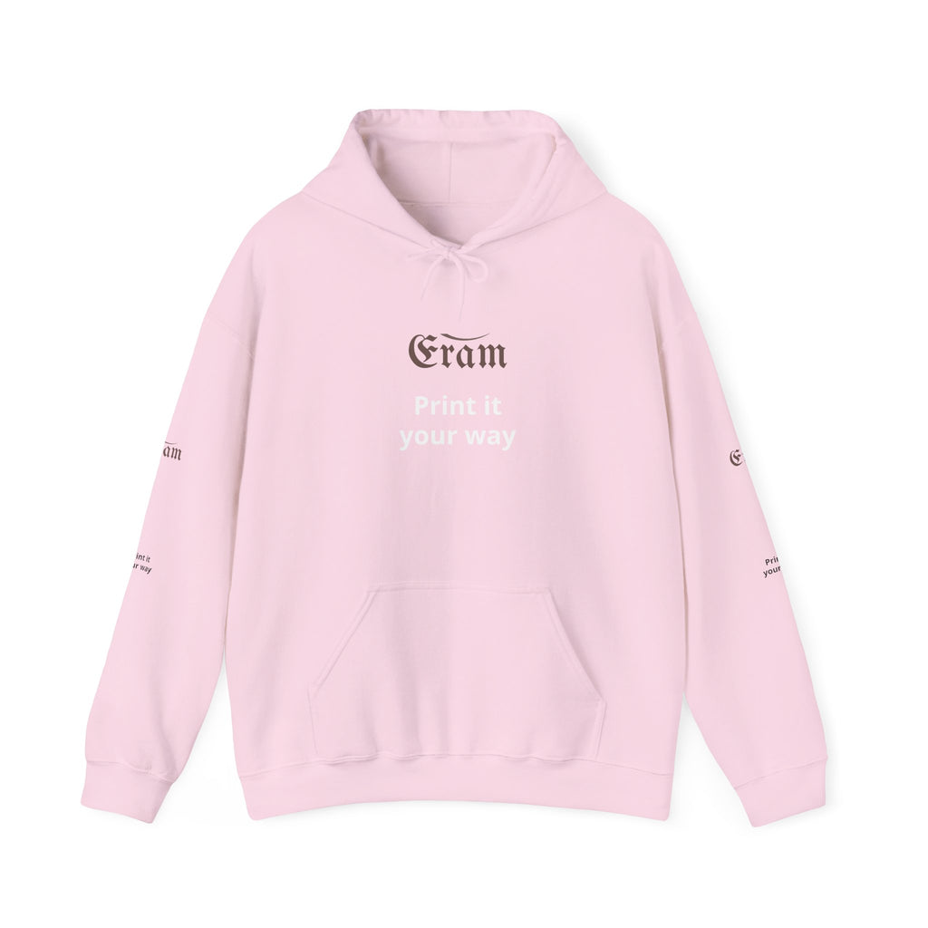 Eram Gothic Logo Hoodie — "Print it your way" White Pullover