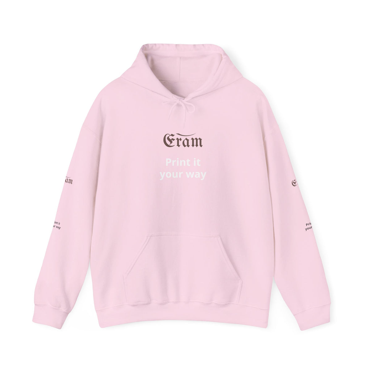 Eram Gothic Logo Hoodie — "Print it your way" White Pullover
