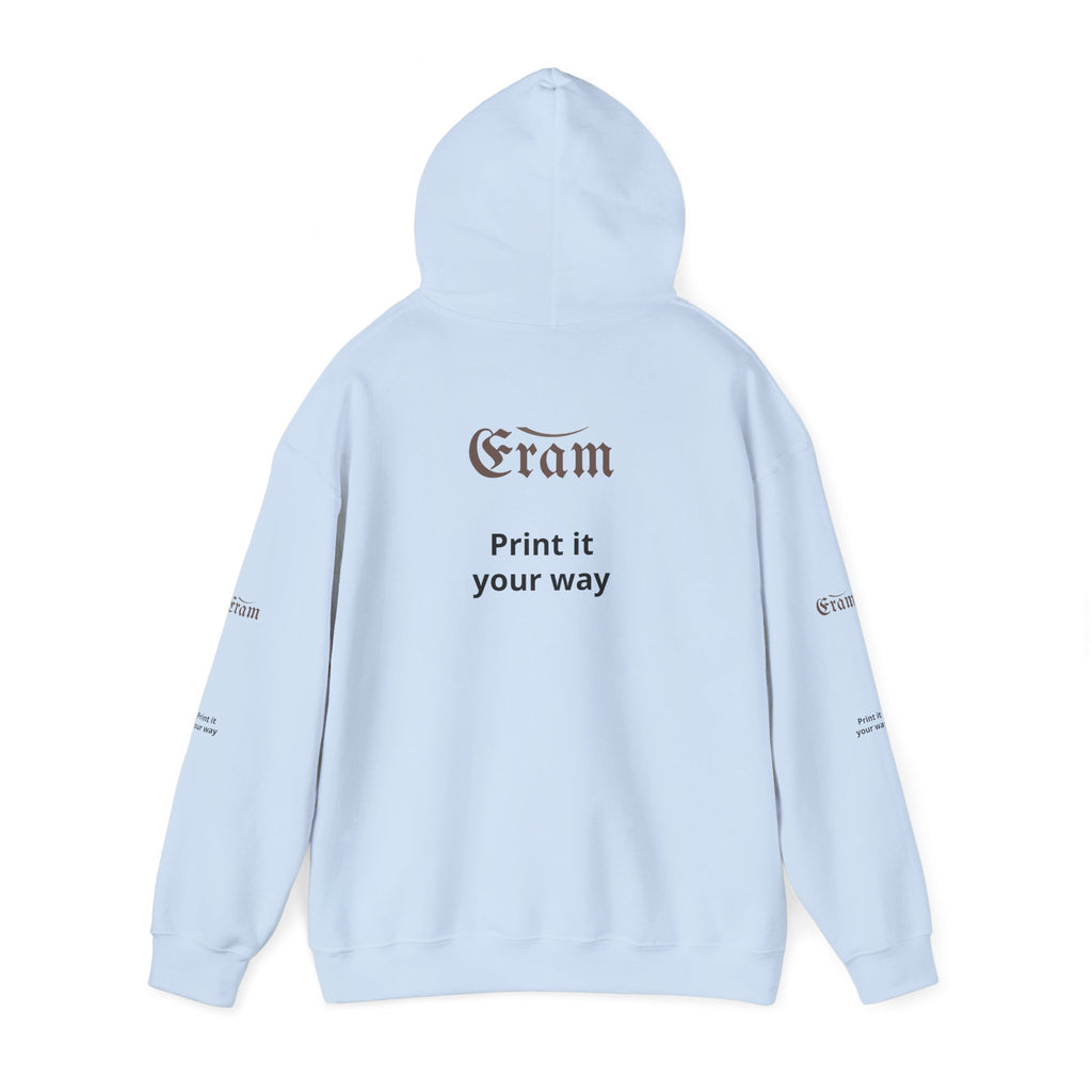 Eram Gothic Logo Hoodie — "Print it your way" White Pullover